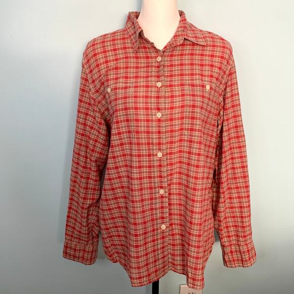 Ralph Lauren Tops - Lauren Jeans Co. Red and Green Plaid Button Down Shirt Size XL
